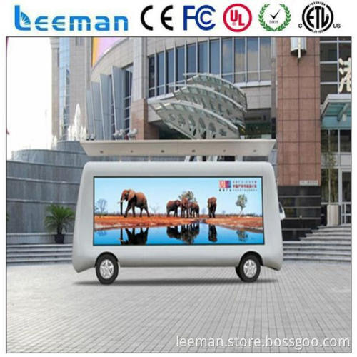 outdoor advertising p10 led display trailer led lighting Leeman P10 mobile truck led tv screen